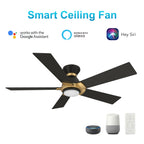 ASCENDER 5-Blade Smart Ceiling Fan Arms - Gold (Replacement Parts)
