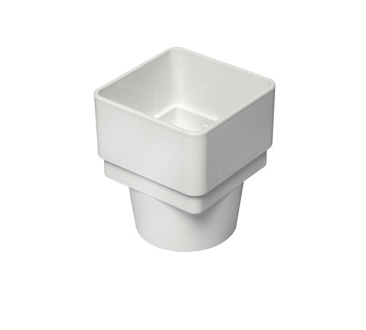 Gutter and Downpipe - White Square