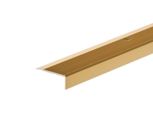 Stair Edge Nosing Trim Grooved Finish Gold