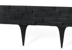 Lawn Edging, Plastic Palisade Slate Effect, 2.38m, Black