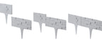 Lawn Edging, Plastic Palisade Slate Effect, 2.38m, Black