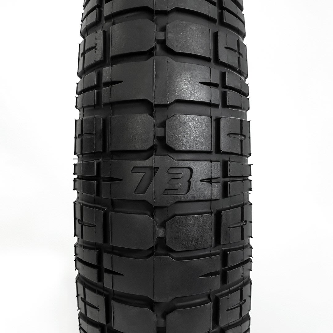 Close up of the BDGR Tire 20in. x 4.5in. against a white background
