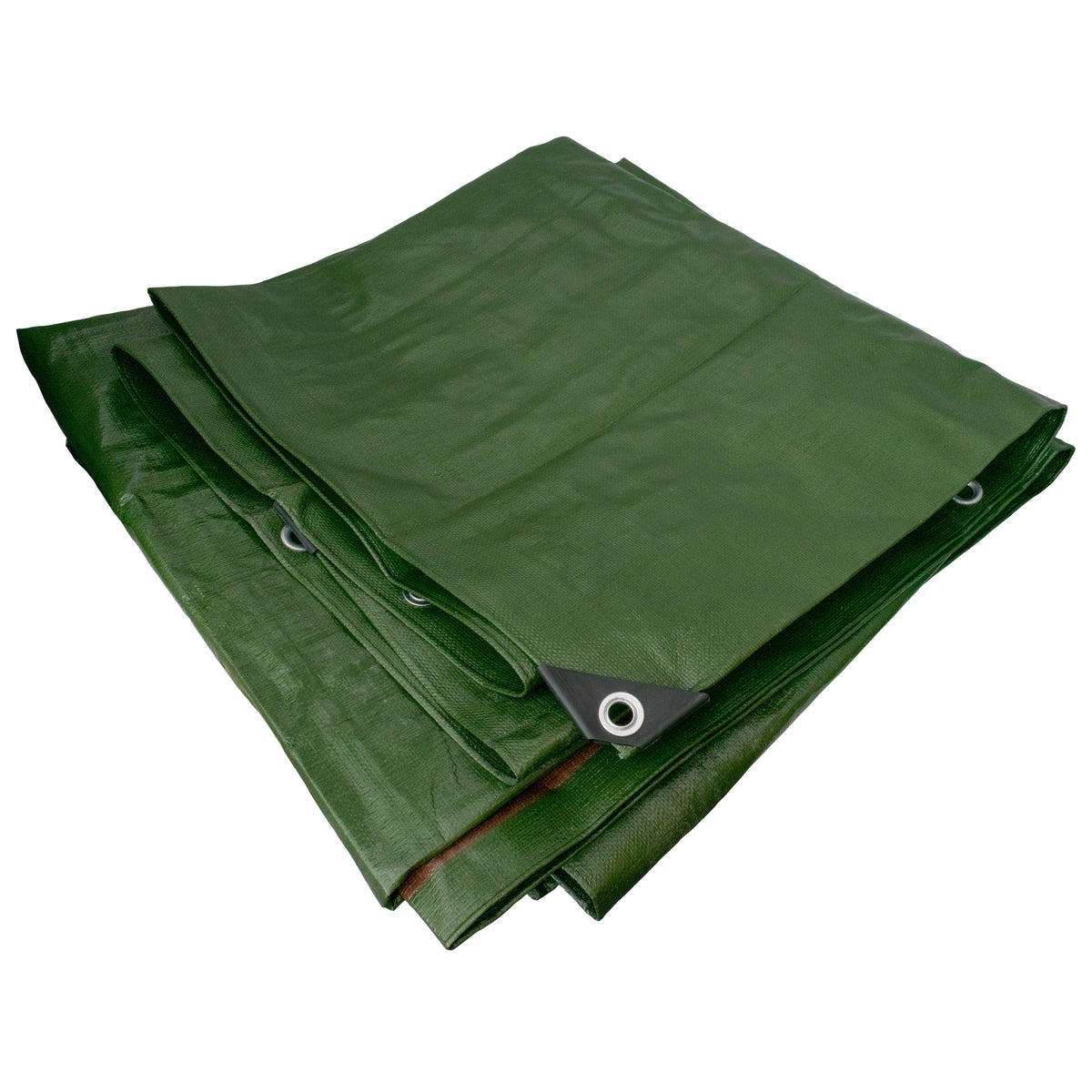Green/Brown L-Grade Tarpaulin 6m x 6m
