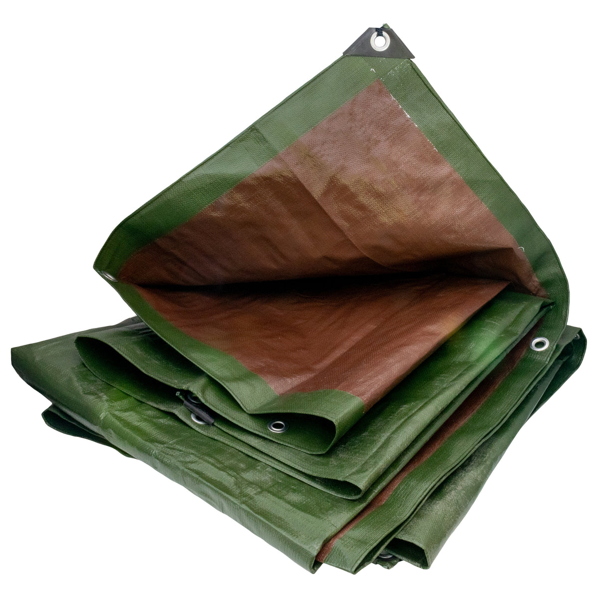 Green/Brown L-Grade Tarpaulin 2m x 3m