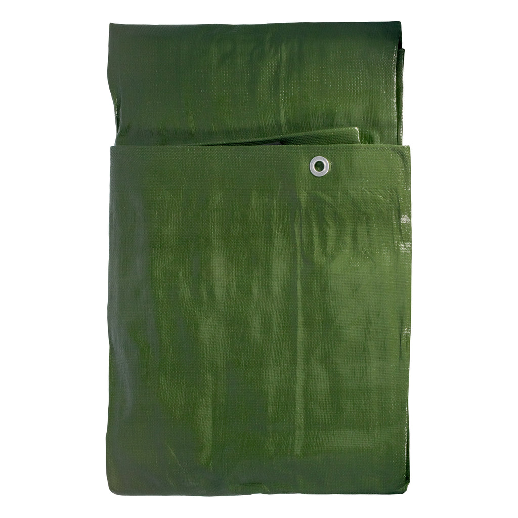 Green/Brown L-Grade Tarpaulin 4m x 4m
