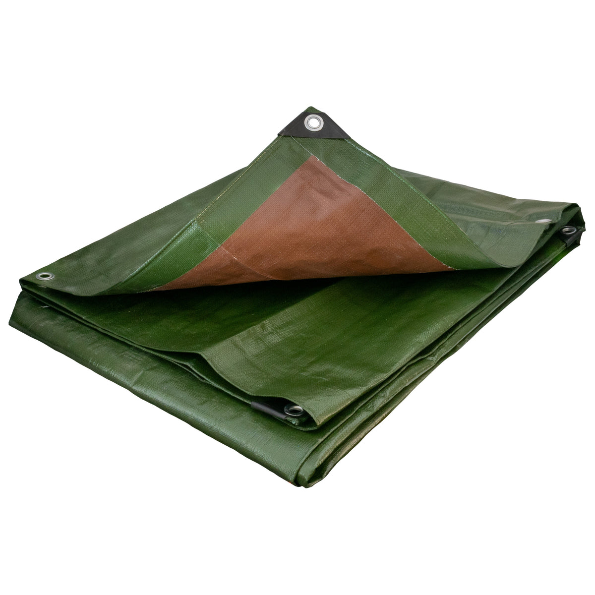 Green/Brown L-Grade Tarpaulin 6m x 6m