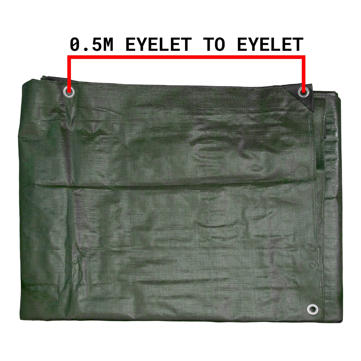 Green/Brown L-Grade Tarpaulin 6m x 8m