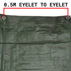 Green/Brown L-Grade Tarpaulin 8m x 10m