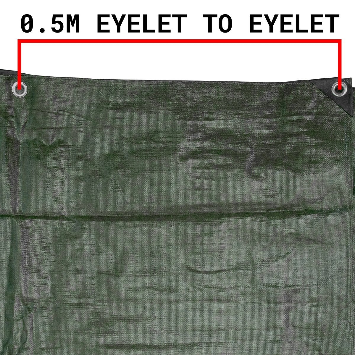 Green/Brown L-Grade Tarpaulin 8m x 10m