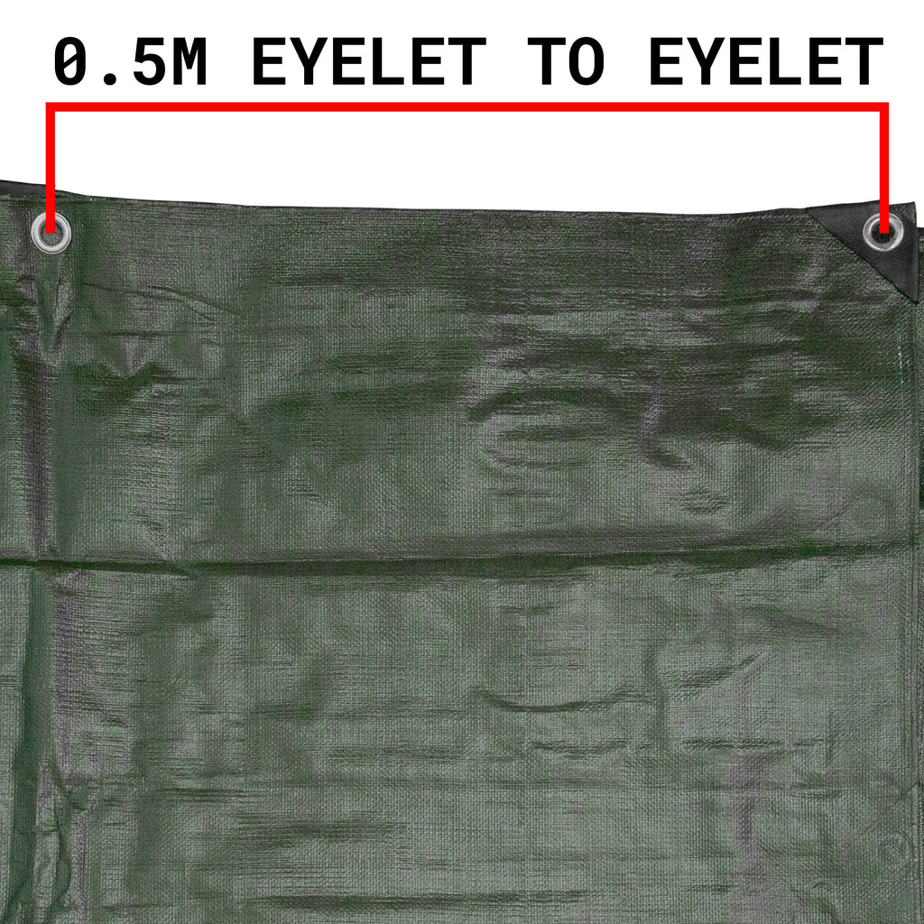 Green/Brown L-Grade Tarpaulin 2m x 3m