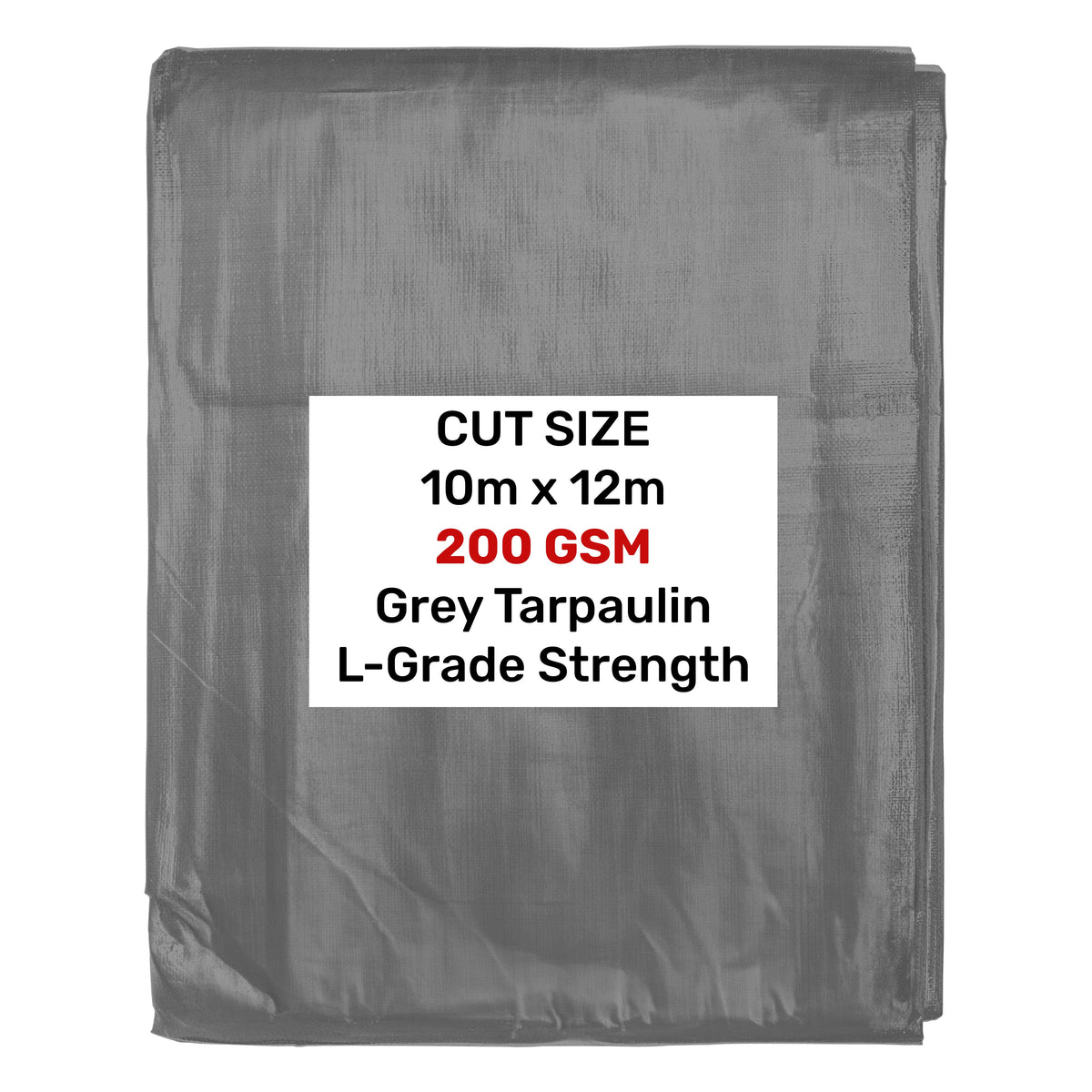 Grey L-Grade Tarpaulin 10m x 12m