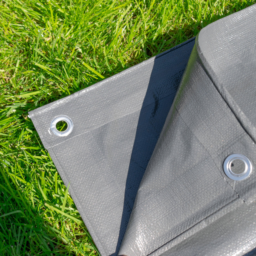 Grey L-Grade Tarpaulin 8m x 10m