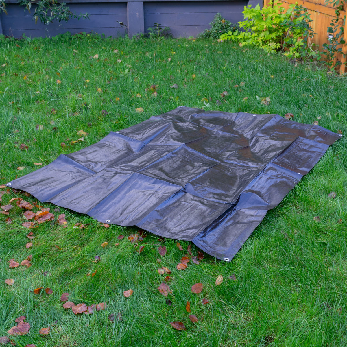 Black/Silver L-Grade Tarpaulin 2m x 2m