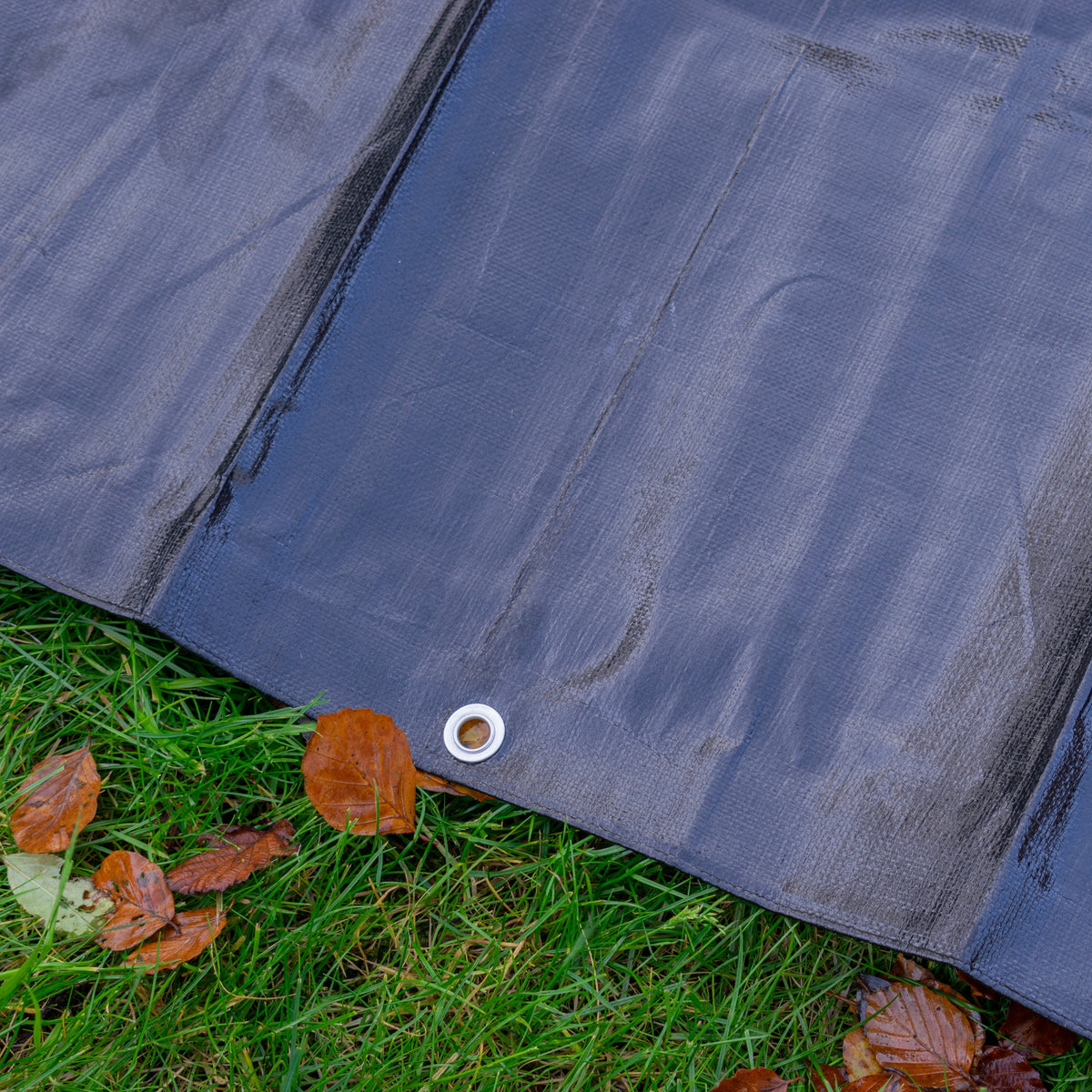 Black/Silver L-Grade Tarpaulin 1m x 1m