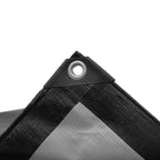 Black/Silver L-Grade Tarpaulin 5m x 5m