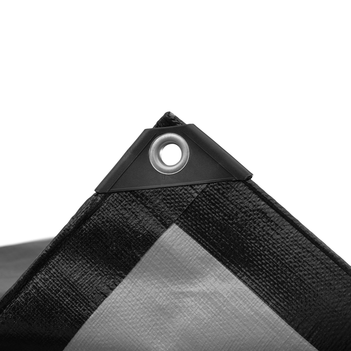 Black/Silver L-Grade Tarpaulin 1m x 1m