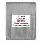Silver XL-Grade Tarpaulin 1.5m x 2m