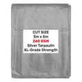 Silver XL-Grade Tarpaulin 3m x 5m