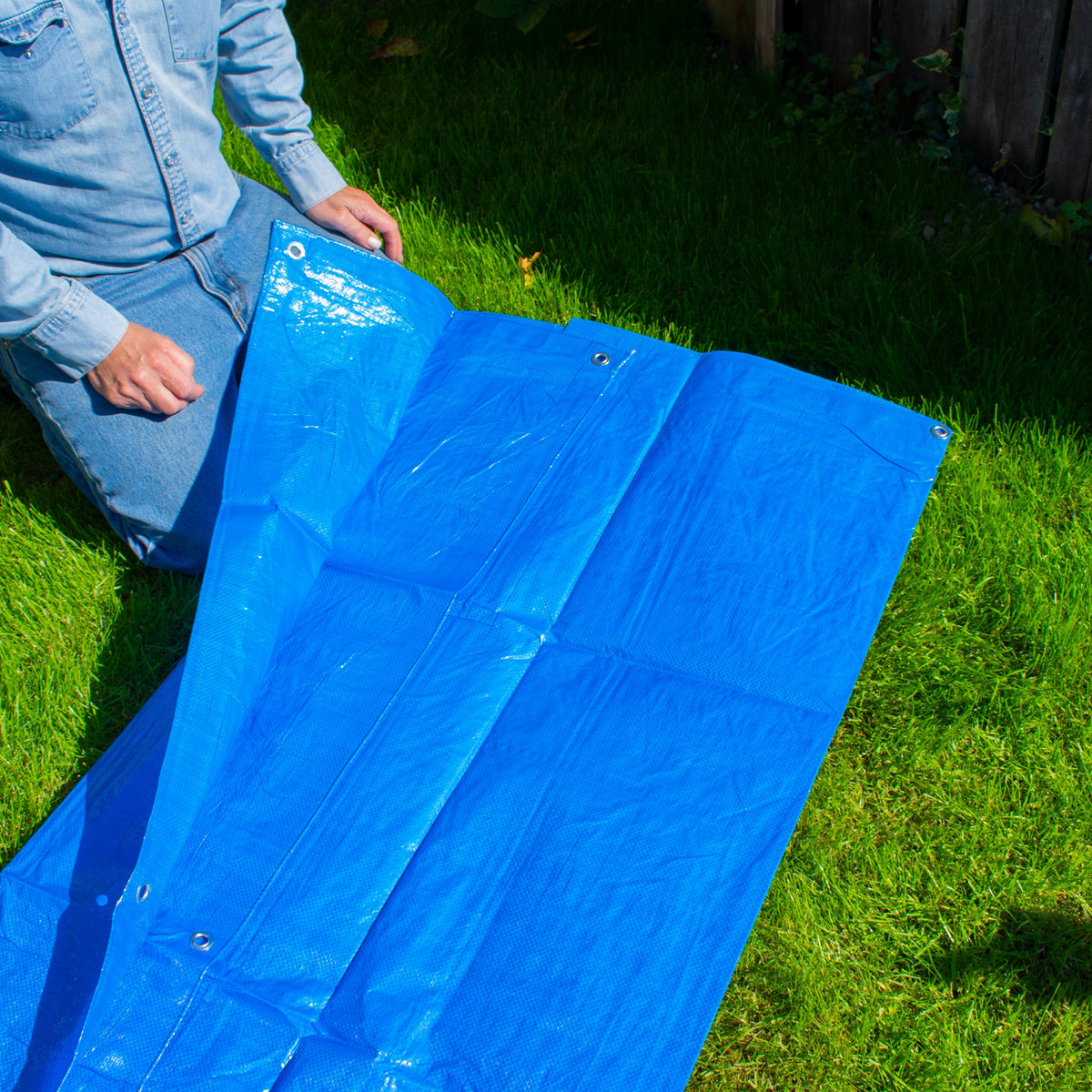Blue S-Grade Tarpaulin 3m x 4m