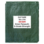 Green S-Grade Tarpaulin 1m x 1m