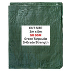 Green S-Grade Tarpaulin 3m x 5m