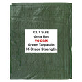 Green M-Grade Tarpaulin 6m x 8m