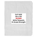 White M-Grade Tarpaulin 4m x 4m