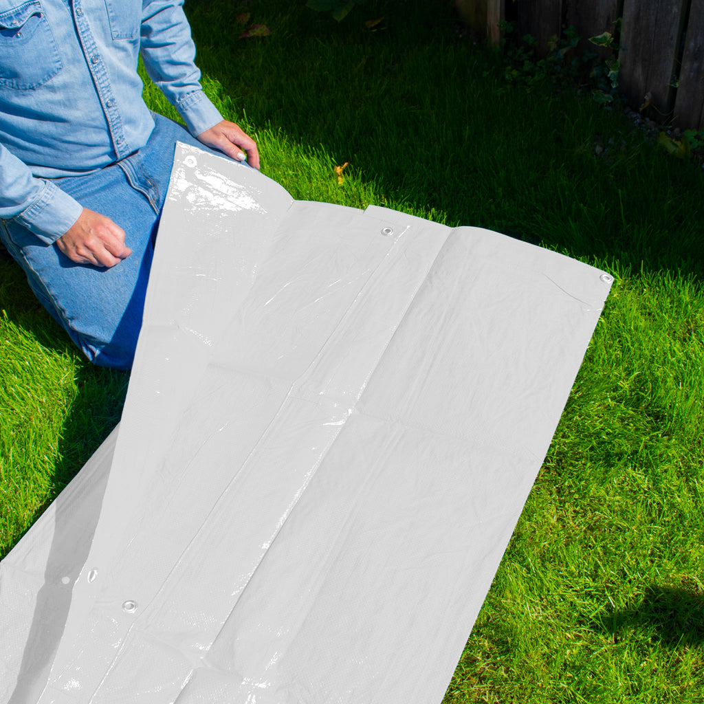 White M-Grade Tarpaulin 2m x 2m