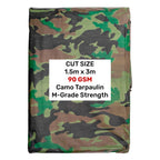 Camouflage M-Grade Tarpaulin 1.5m x 3m