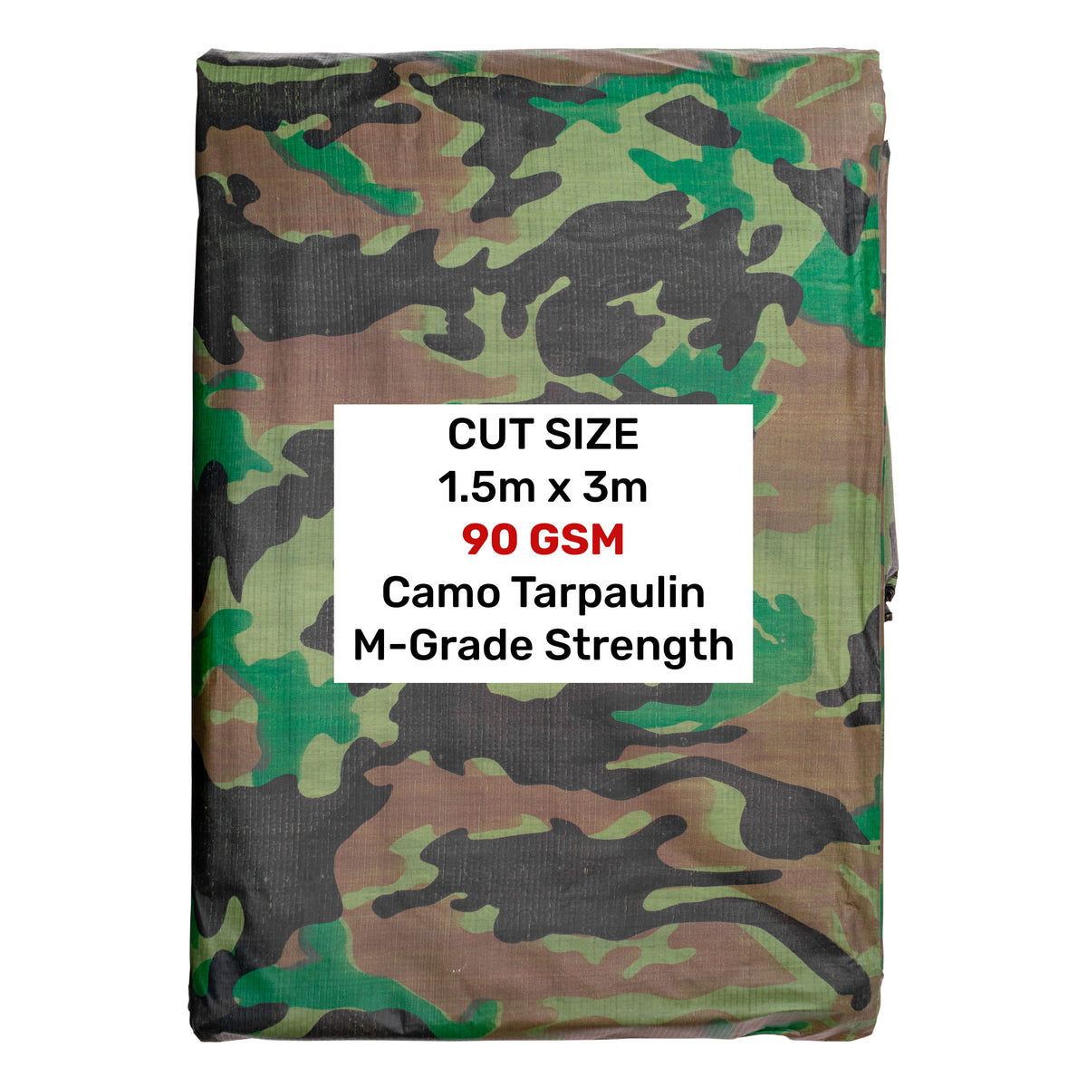 Camouflage M-Grade Tarpaulin 1.5m x 3m
