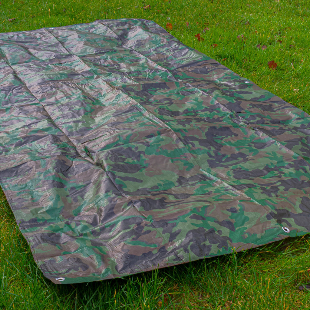 Camouflage M-Grade Tarpaulin 5m x 6m