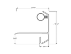 6'8 Outswing Security Flange White for Ultimate Astragals
