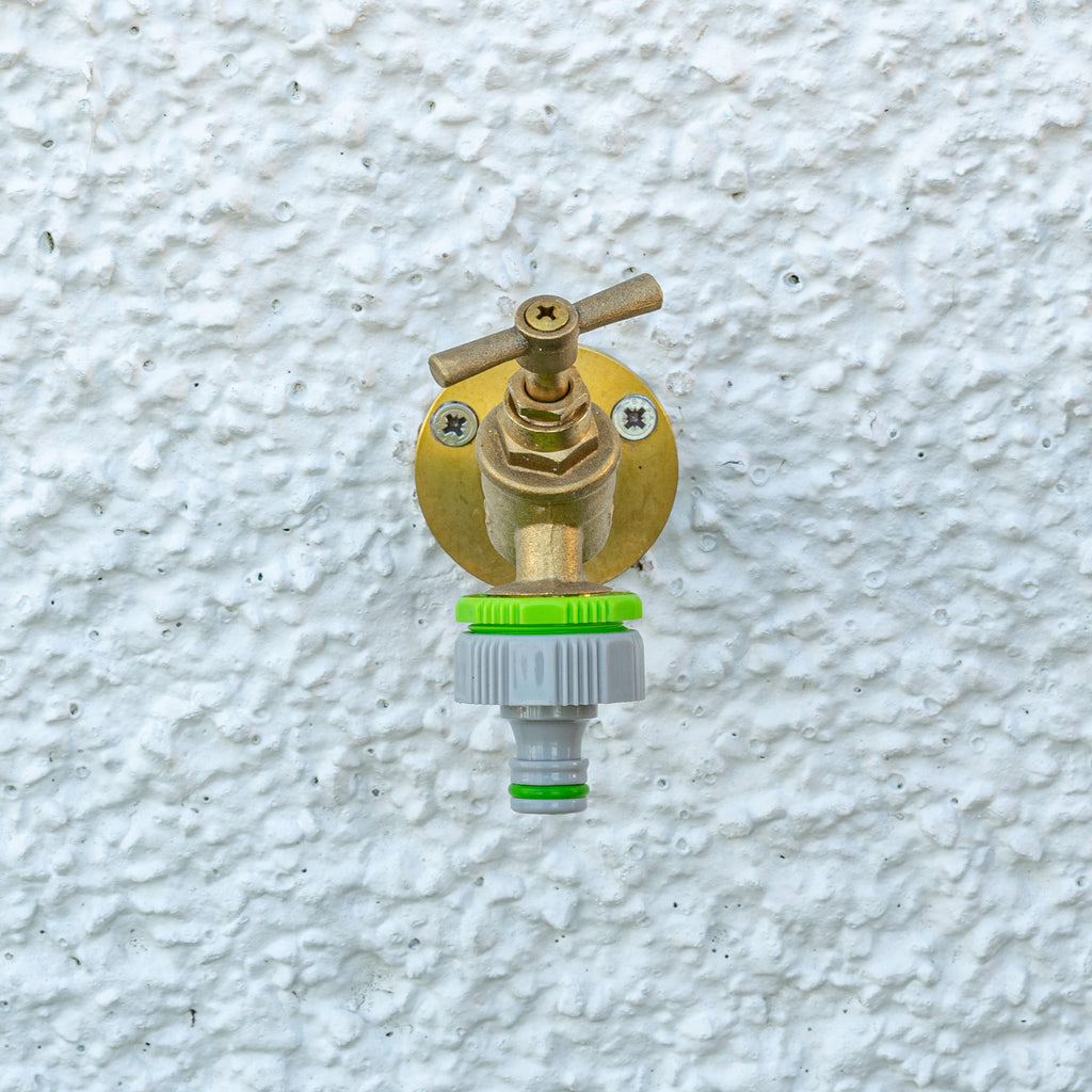 Female Tap Connector 3/4" or 1/2" BSP Female, Green/Gray