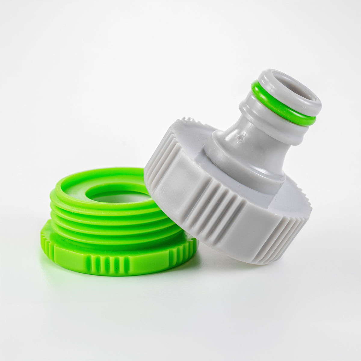 Female Tap Connector 1" or 3/4" BSP Female, Green/Gray