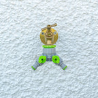 2-Way Tap Connector With Valves 1" or 3/4" BSP Female, Green/Gray