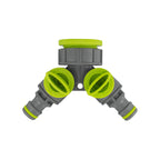 Wall Flange Kit 20mm MDPE - Brass Tap & Two Way Splitter & Connectors