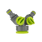 Wall Flange Kit 32mm MDPE + Brass Bib Tap + Two Way Splitter + Connectors