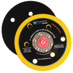 5" DA Sander & Polisher Backing Plate Pad, Hook & Loop, 6 Hole Pattern Dustless - Dual-Action Random Orbital Sanding, Auto Wood Sandpaper