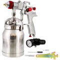 Professional HVLP Spray Gun 1.4mm - Gravity Feed Auto Paint Gun Kit for Basecoat, Clearcoat, Primer - Spray Guns Paint Sprayer with 1-Liter Cup