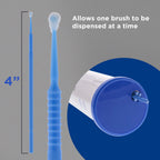 Eyelash Extension Micro Brushes, 100 Medium 2.0 mm Tip Size Blue Disposable Brush Applicators - Apply Makeup, Paint Touch Up