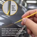 Paint Touch Up Micro Brushes, 100 Fine 1.5 mm Tip Size Yellow Brush Applicators - Auto Body Shop, Auto Car Detailing, Hobby