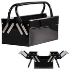 Metal Folding Storage Box - Toolbox, Storing Auto & Household Tools, Auto Body Tools, Pinstriping Supplies, Tackle, Organizer Compartments