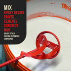 Paint Mixer Attachment (Set of 3) - 14" Drill Paddle Mixer with 3/8" & 5/16" Hex Shafts, Mini Mixer - Mix 1 Quart to 2.5 Gallons of Paint, Epoxy