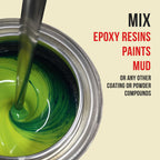 Paint Mixer Attachment (Set of 2) - 10" Drill Paddle Mixer with 1/4" Round Shafts, 2.5" Plastic Paddles - Mix 1 Quart to 1 Gallon of Paint, Epoxy