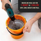 Paint Mixer Attachment (Set of 2) - 10" Drill Paddle Mixer with 1/4" Round Shafts, 2.5" Plastic Paddles - Mix 1 Quart to 1 Gallon of Paint, Epoxy