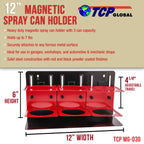 Magnetic Spray Can Holder Wall Mount, 3 Aerosol Cans Holder, Spray Can Organizer, Magnetic Bottle Shelf for Home Workspace and Garage