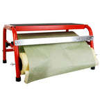 18" Mobile Multi-Roll Masking Machine for Auto Body, Painting, Masking Paper Dispenser with Paper Bar, Tape Roller, & Cutting Blade