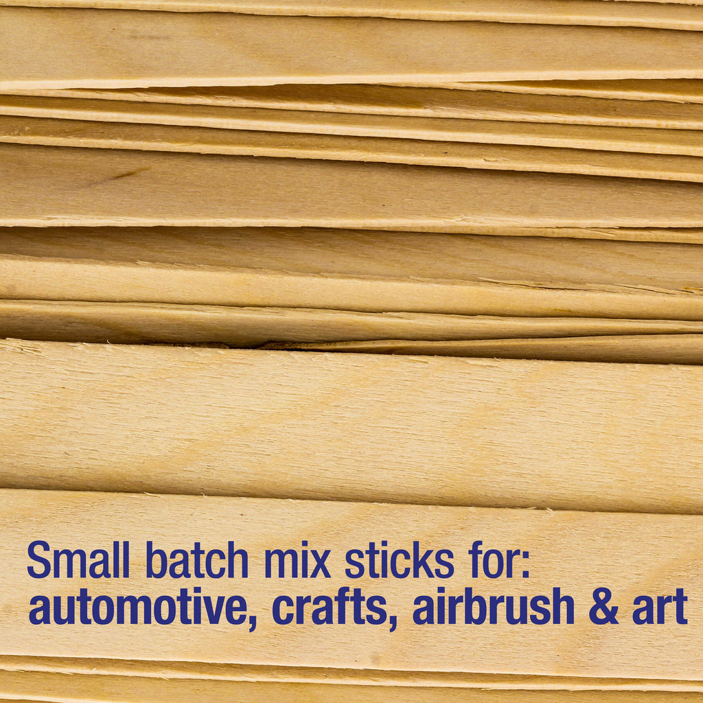 Wood Paint Mixing Sticks - 100 Pack - Automotive, Crafts, Airbrush, Art