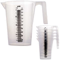 1 Liter (1000ml) Plastic Graduated Measuring and Mixing Pitcher (Pack of 6), Quart 32oz - Pouring Cups, Measure & Mix Paint, Resin, Cooking