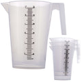 3 Liter (3000ml) Plastic Graduated Measuring and Mixing Pitcher (Pack of 4) - 3 Quarts - Pouring Cup, Measure & Mix Paint, Resin, Cooking